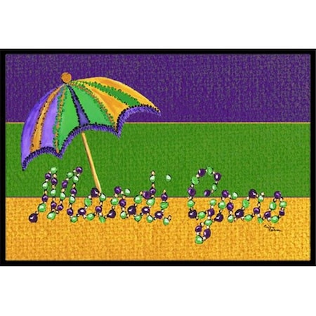 Carolines Treasures Carolines Treasures 8381JMAT 24 x 36 in. Mardi Gras Doormat 8381JMAT